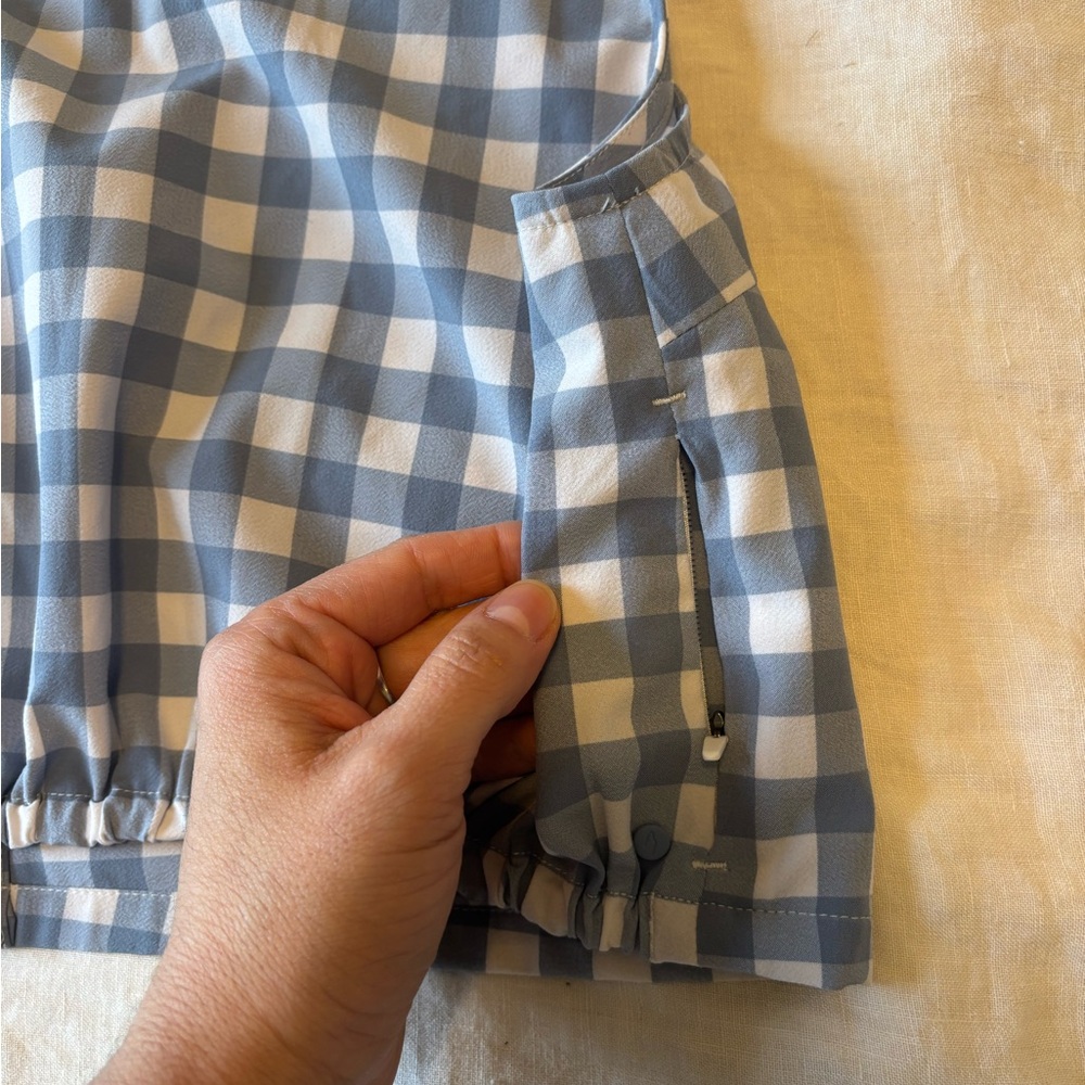 Wayre Travel Short Set in blue gingham - Picture 4 of 11